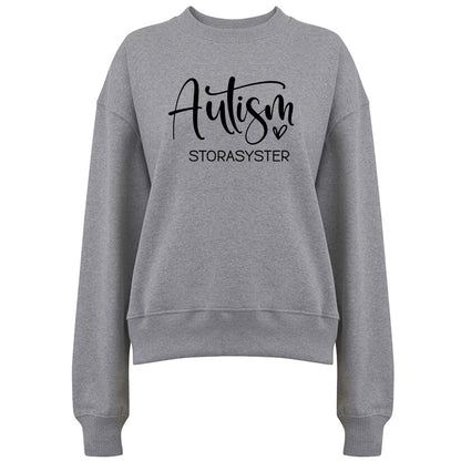 Autism Storasyster - Damtröja 💜 En Syster att vara Stolt över – Sprid Autismmedvetenhet!