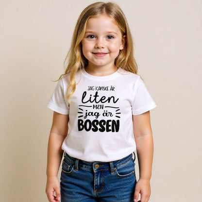 Jag är liten men jag är bossen – T-shirt barn