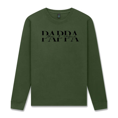 Pappa t-shirt med Barnens Namn – Personlig T-shirt eller Sweatshirt