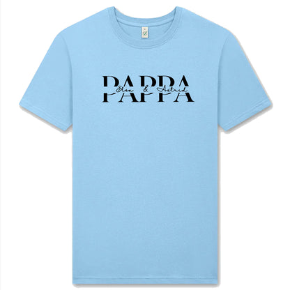 Pappa t-shirt med Barnens Namn – Personlig T-shirt eller Sweatshirt