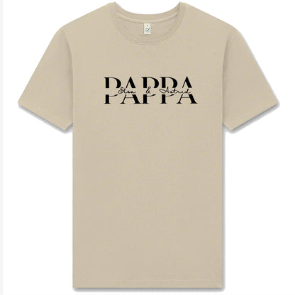 Pappa t-shirt med Barnens Namn – Personlig T-shirt eller Sweatshirt