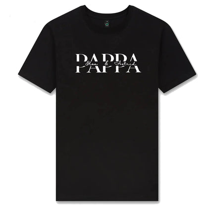 Pappa t-shirt med Barnens Namn – Personlig T-shirt eller Sweatshirt