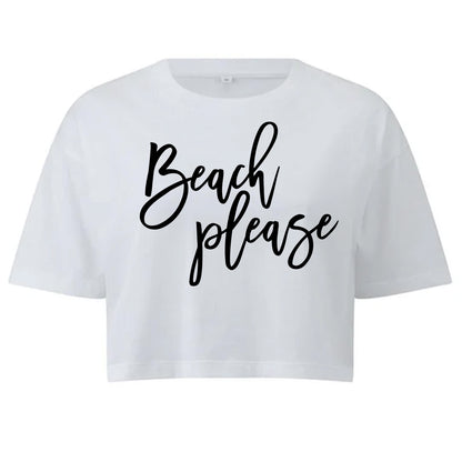 Beach Please Crop Top T-shirt