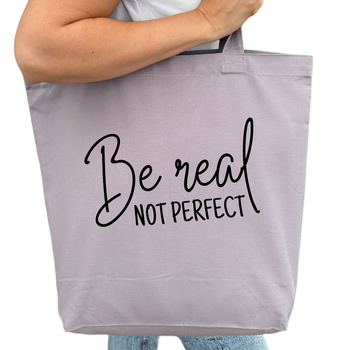 Be Real Not Perfect Tygpåse