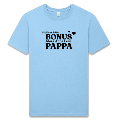 Bonus Pappa T-shirt med Barnens Namn – Personlig & Kärleksfull Gåva