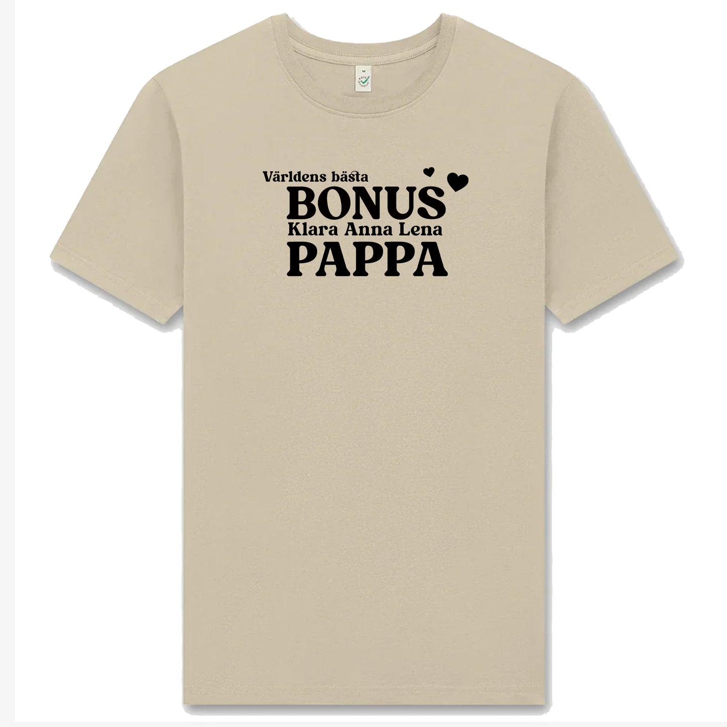 Bonus Pappa T-shirt med Barnens Namn – Personlig & Kärleksfull Gåva