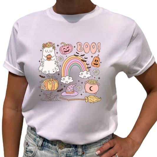Boo! Halloween T-shirt-Lovely Text
