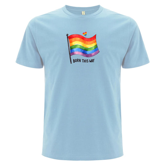 Born This Way – T-shirt med Prideflagga (Unisex)