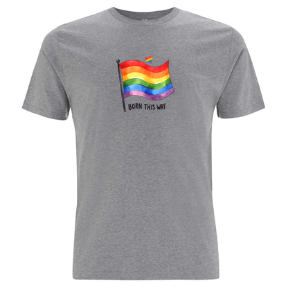 Born This Way – T-shirt med Prideflagga (Unisex)-Lovely Text