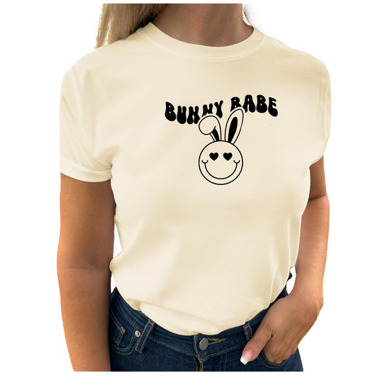 Bunny Babe Smiley Påsk T-shirt