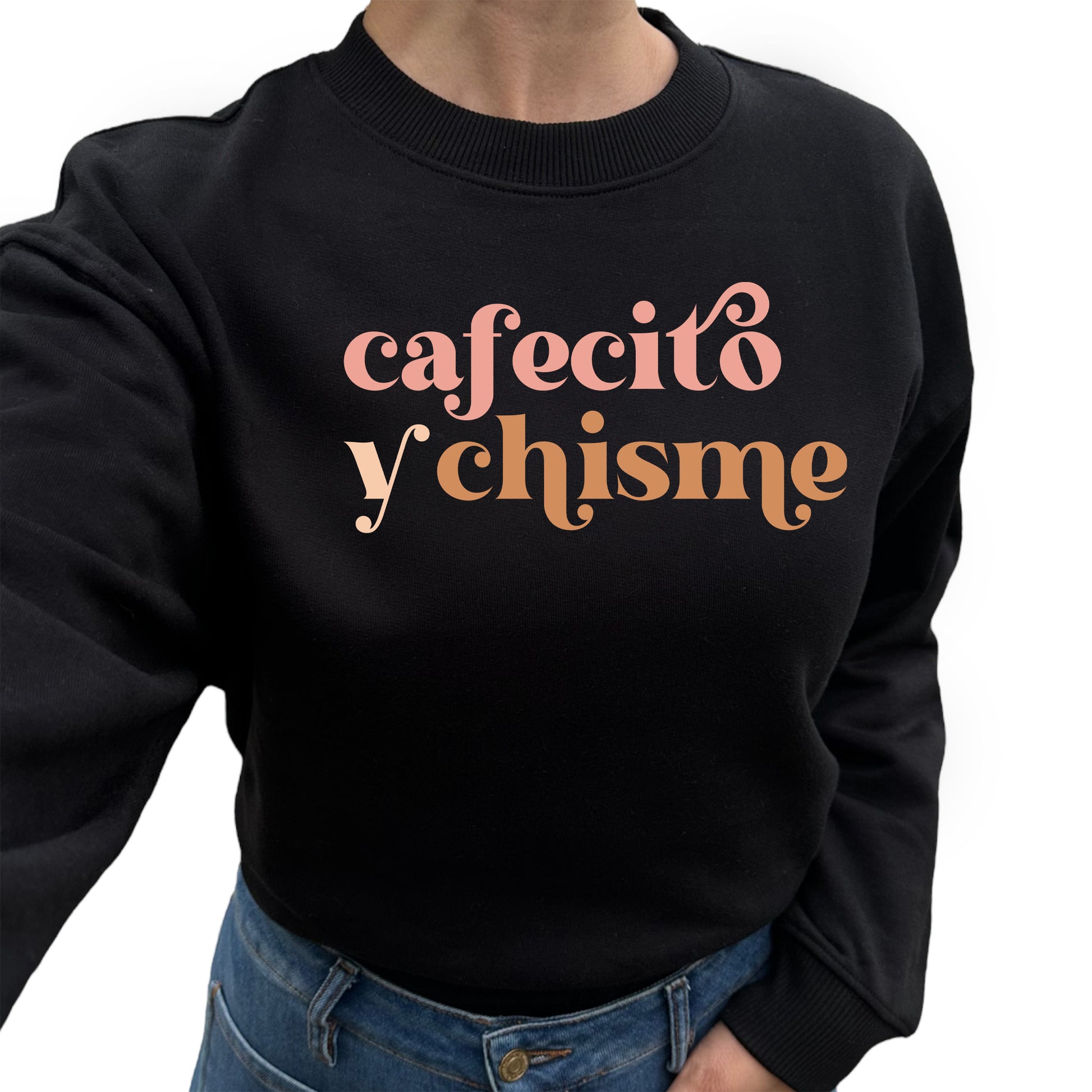 Cafecito y Chisme - Kaffe Tröja-Lovely Text