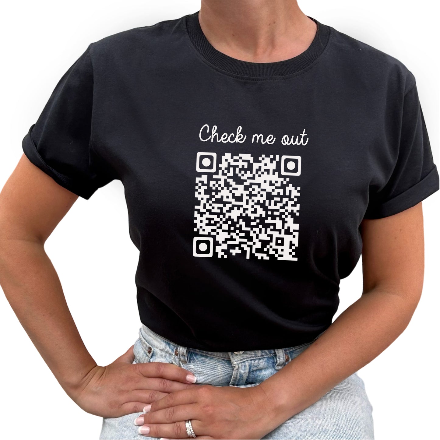 Check Me Out QR kod T-shirt