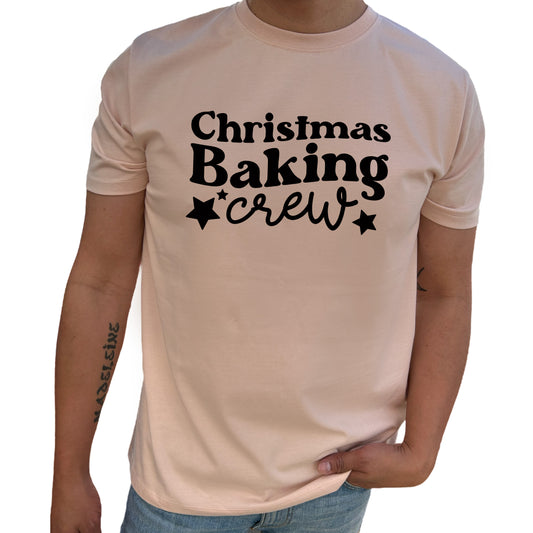 Christmas Baking Crew Jul T-shirt-Lovely Text