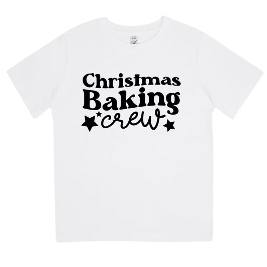 Christmas Baking Crew Jul T-shirt Barn-Lovely Text