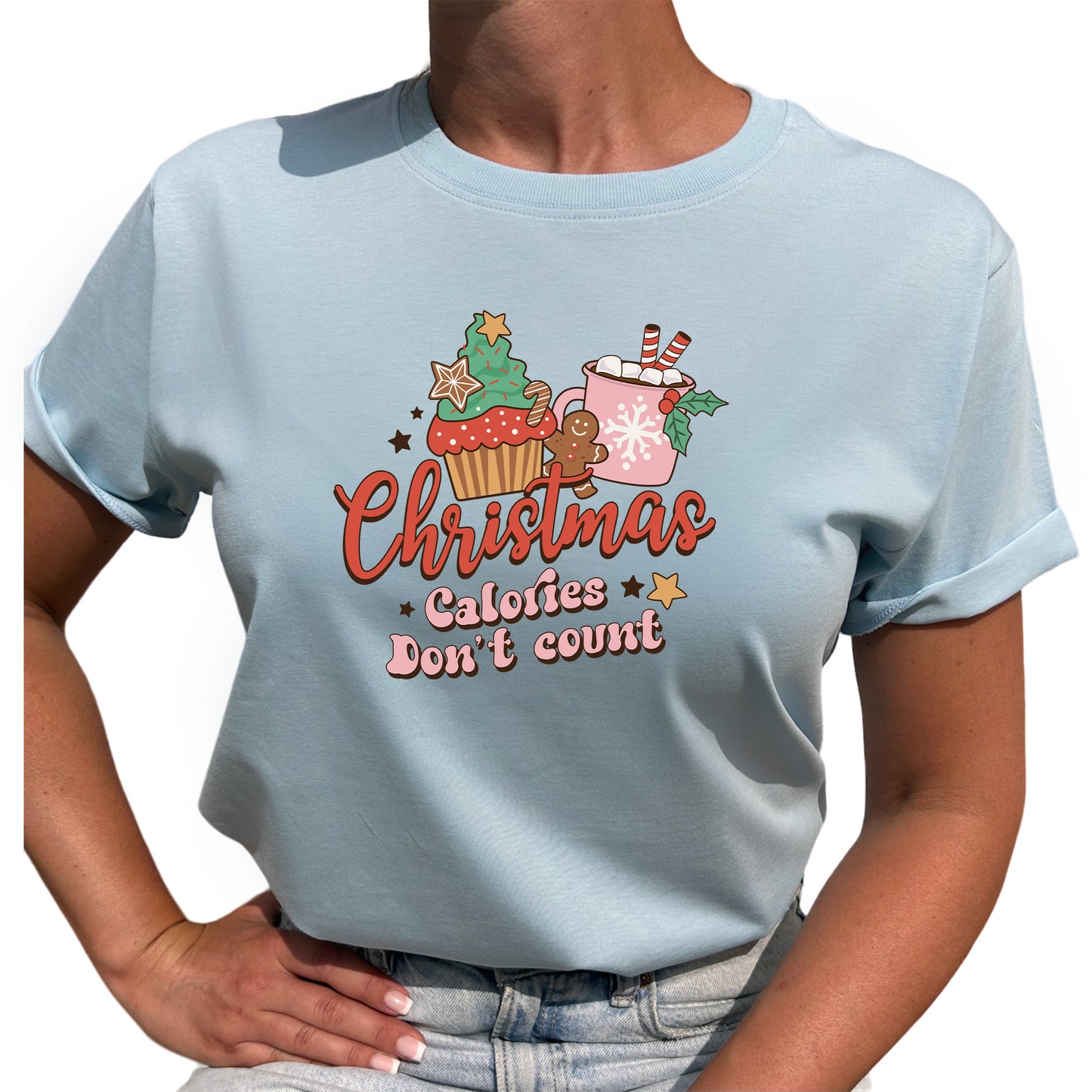 Christmas Calories Don't Count Jul T-shirt