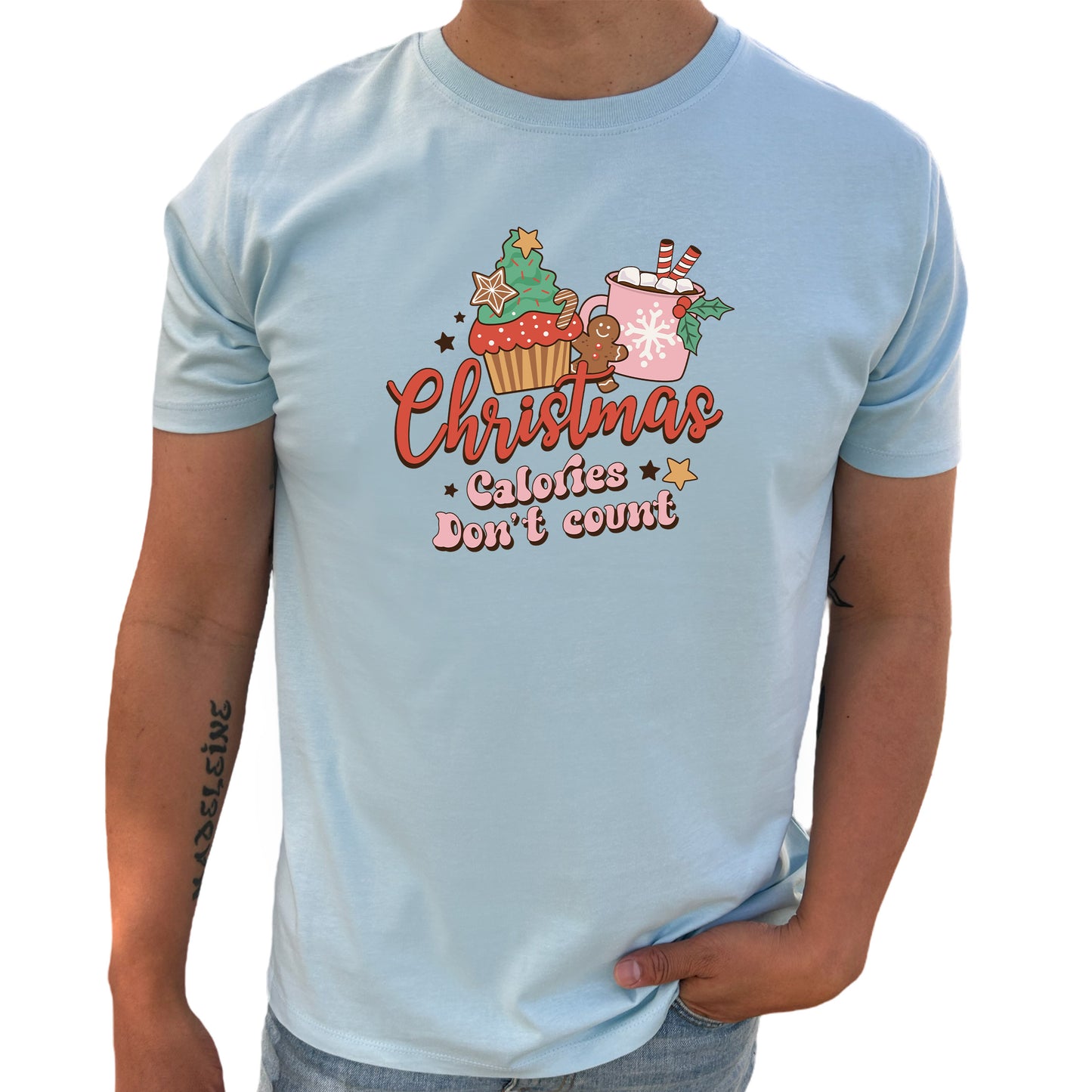 Christmas Calories Don't Count Jul T-shirt