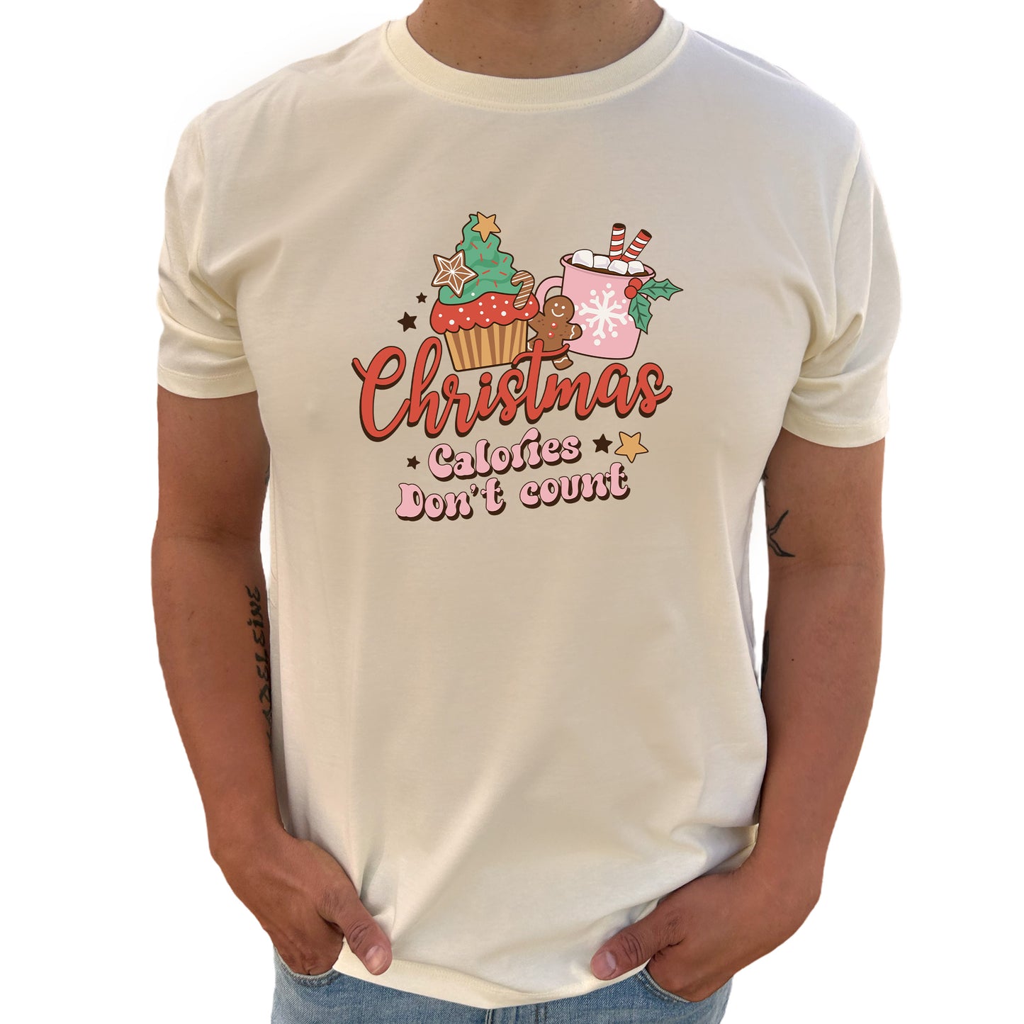 Christmas Calories Don't Count Jul T-shirt