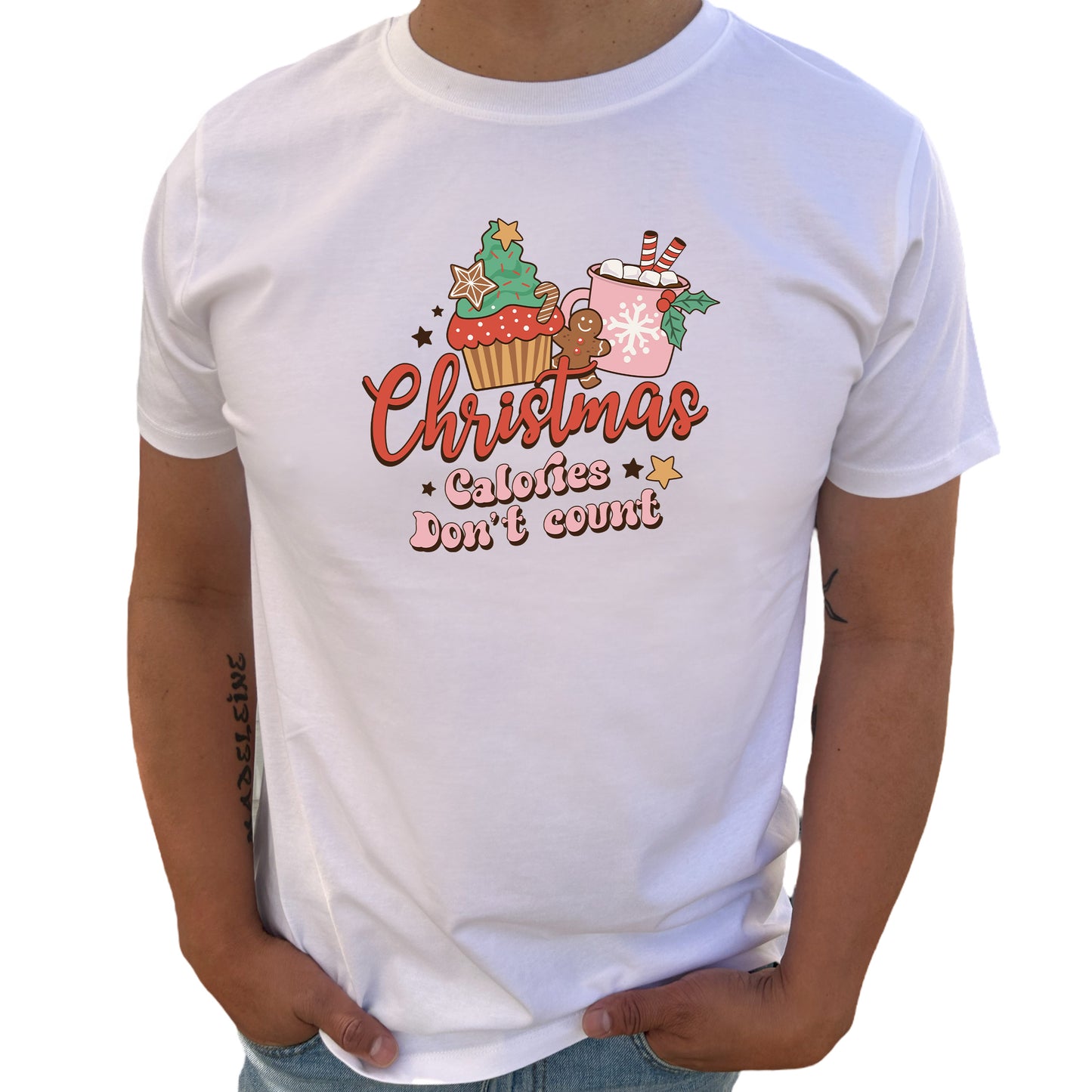 Christmas Calories Don't Count Jul T-shirt