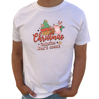 Christmas Calories Don't Count Jul T-shirt