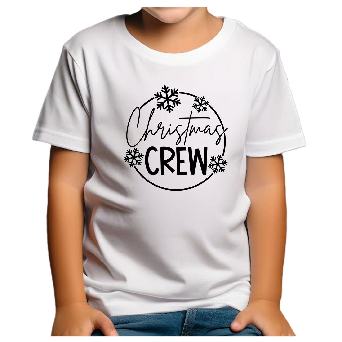 Christmas Crew Jul T-shirt Barn-Lovely Text