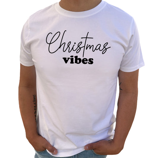 Christmas Vibes Jul T-shirt-Lovely Text