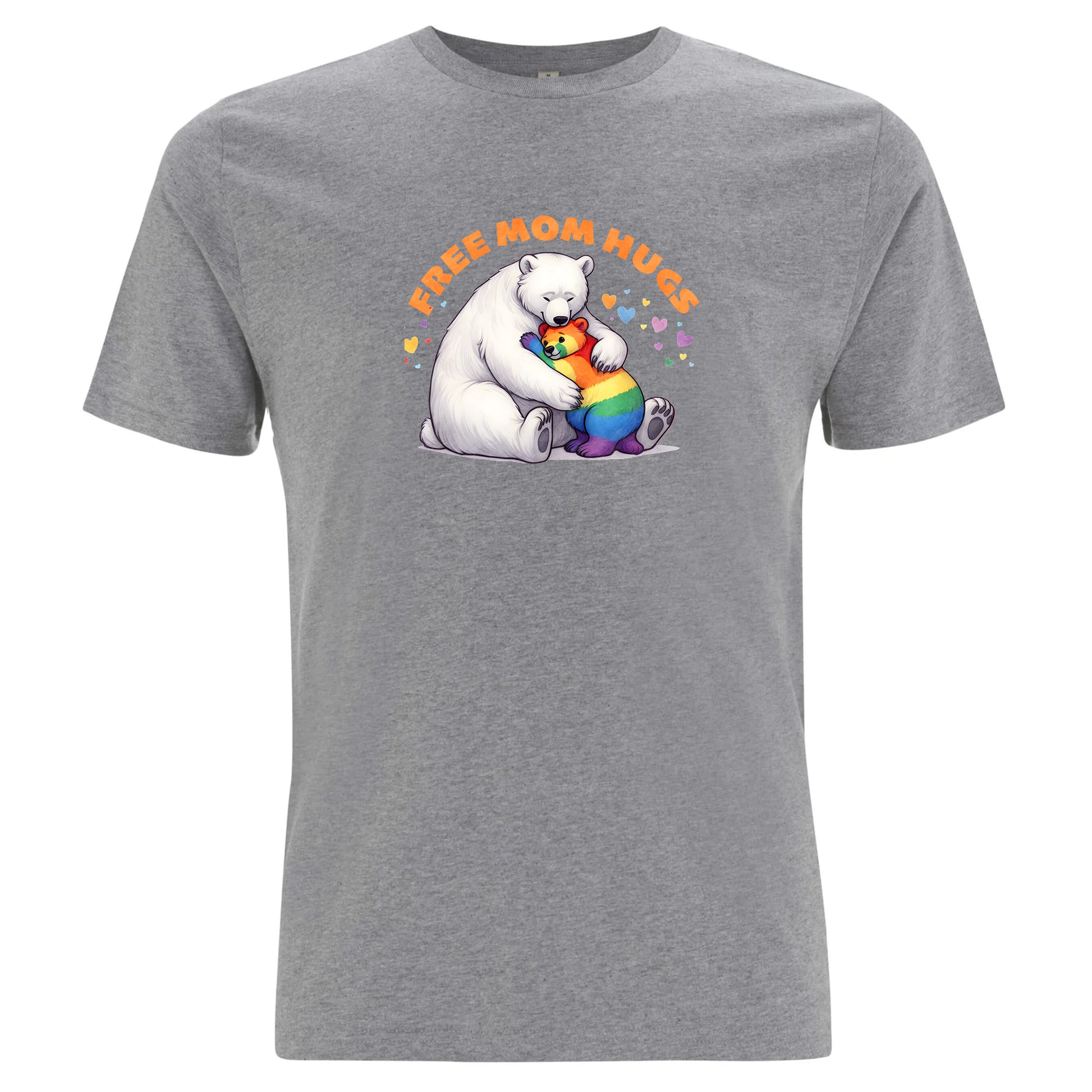 Mamma-kramar – Free Mom Hugs T-shirt med isbjörn (Unisex)-Lovely Text