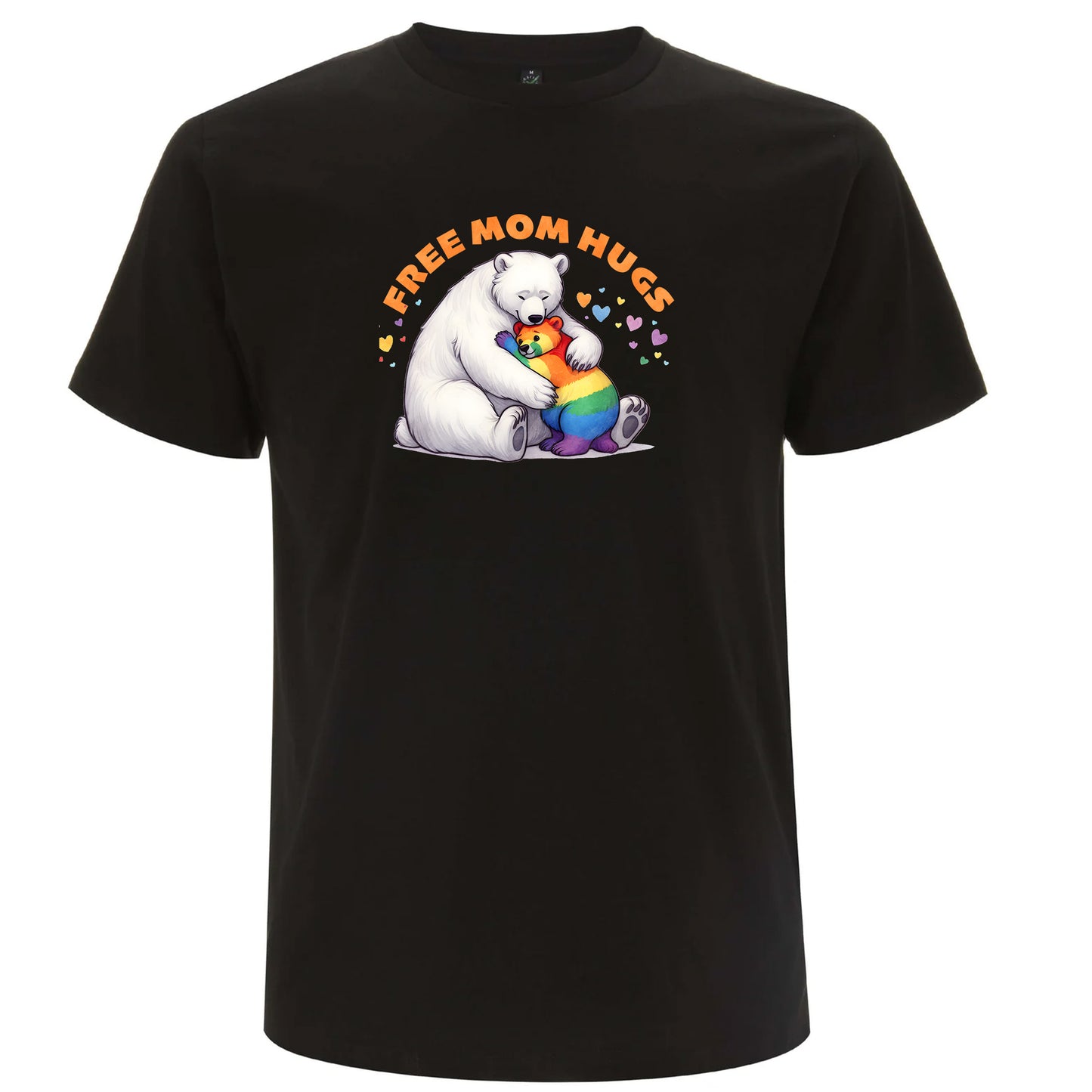 Mamma-kramar – Free Mom Hugs T-shirt med isbjörn (Unisex)-Lovely Text