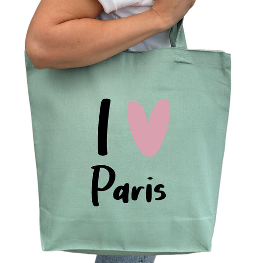 I Love Paris Tygpåse