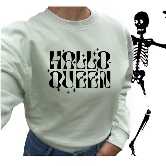 Hallo Queen Halloween Sweatshirt