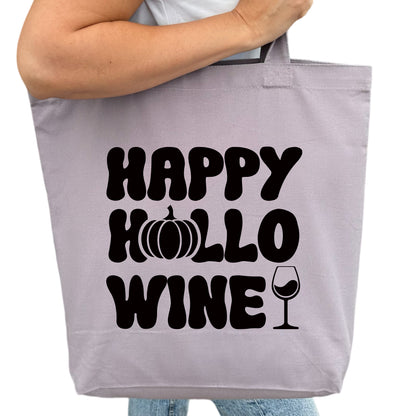 Happy Hallo Wine Halloween Tygpåse