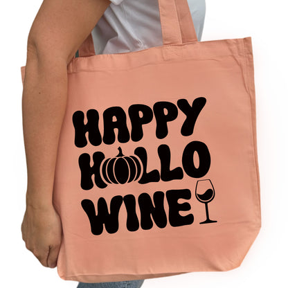 Happy Hallo Wine Halloween Tygpåse