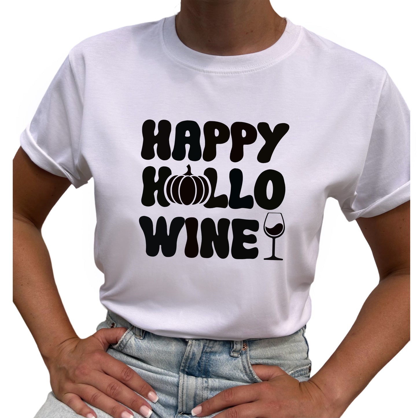 Happy Hallo Wine Halloween T-shirt