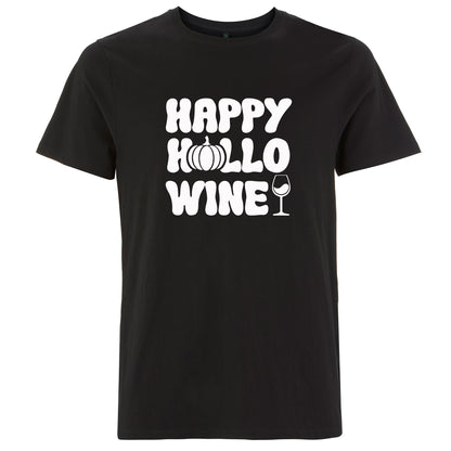 Happy Hallo Wine Halloween T-shirt – Unisex t-shirt med vin & humor