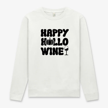 Happy Hallo Wine – Unisex Halloween Tröja för vinälskare
