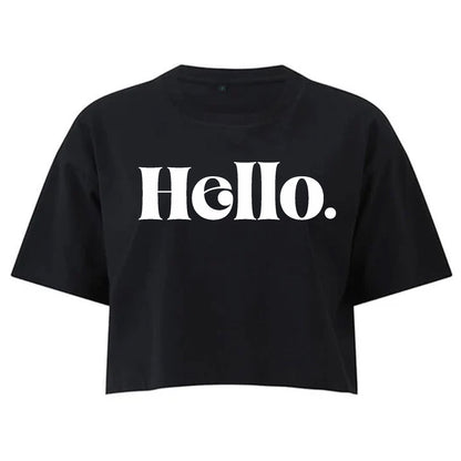 Hello Crop Top T-shirt