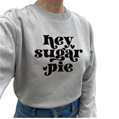 Hey Sugar Pie Damtröja – Söt och romantisk tröja för alla hjärtans dag