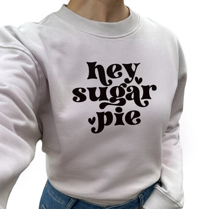 Hey Sugar Pie Damtröja – Söt och romantisk tröja för alla hjärtans dag