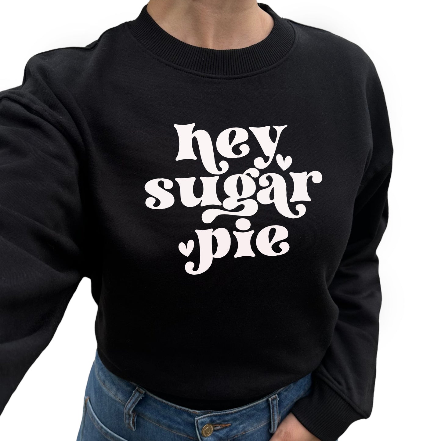 Hey Sugar Pie Damtröja – Söt och romantisk tröja för alla hjärtans dag