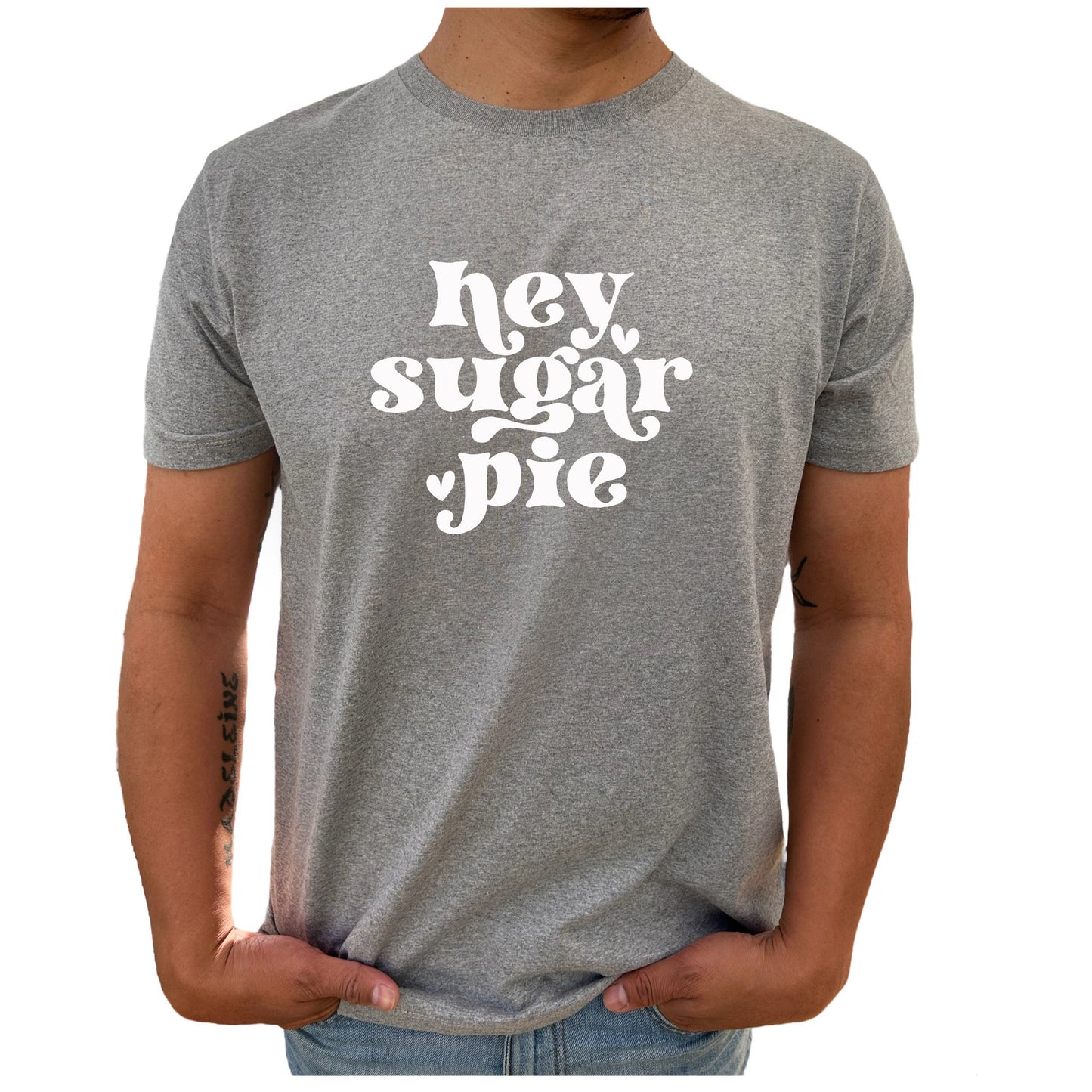 Hey Sugar Pie Herr T-shirt – Söt och charmig T-shirt för din älskling