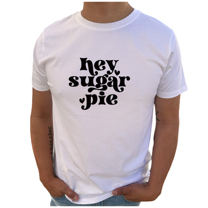 Hey Sugar Pie Herr T-shirt – Söt och charmig T-shirt för din älskling