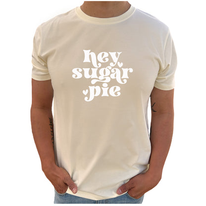 Hey Sugar Pie Herr T-shirt – Söt och charmig T-shirt för din älskling