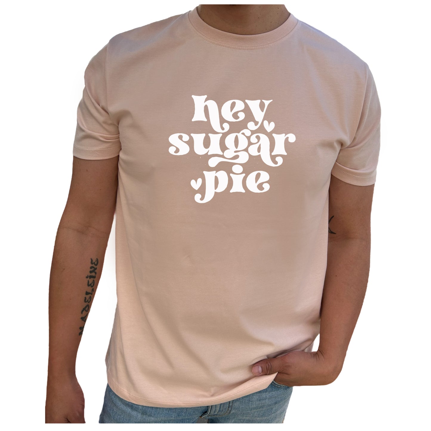 Hey Sugar Pie Herr T-shirt – Söt och charmig T-shirt för din älskling