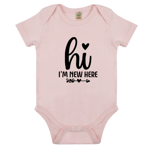 Hi I'm New Here Baby Body-Lovely Text