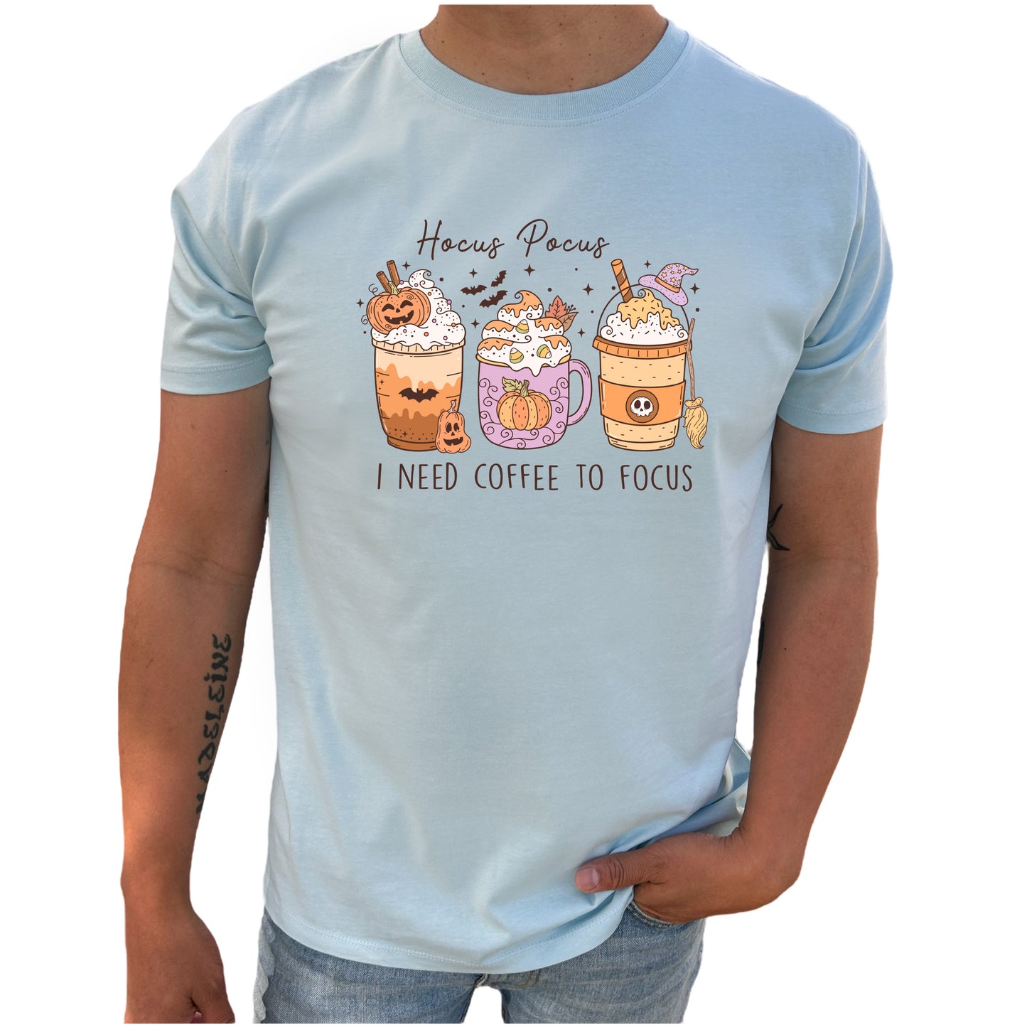 Hocus Pocus I Need Coffee To Focus Halloween T-shirt