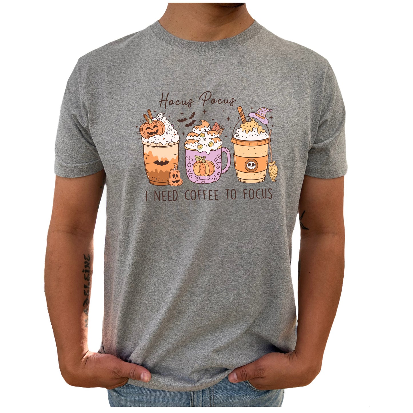 Hocus Pocus I Need Coffee To Focus Halloween T-shirt