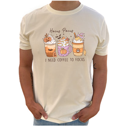 Hocus Pocus I Need Coffee To Focus Halloween T-shirt