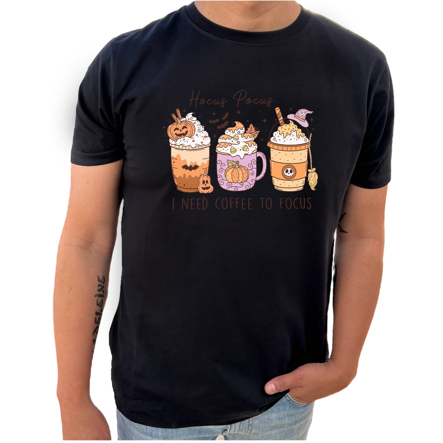 Hocus Pocus I Need Coffee To Focus Halloween T-shirt