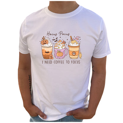 Hocus Pocus I Need Coffee To Focus Halloween T-shirt