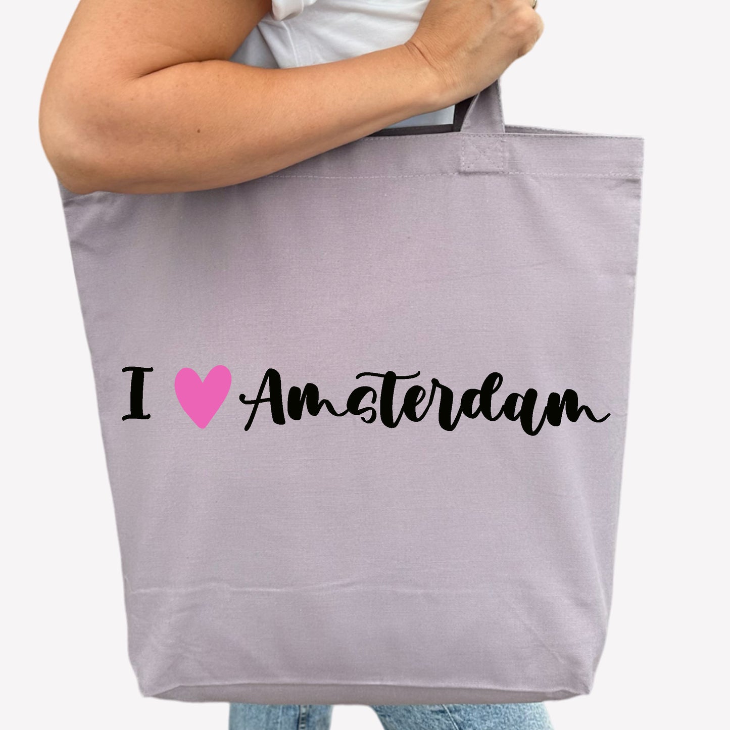 I Love Amsterdam Tygpåse