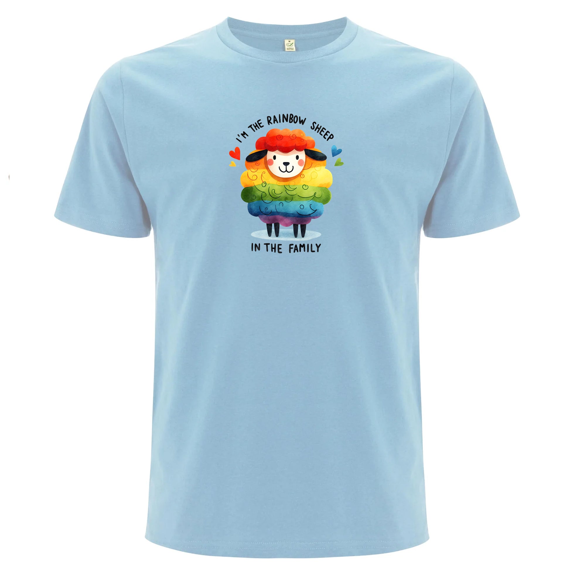 I’m the Rainbow Sheep in the Family – T-shirt (Unisex)-Lovely Text